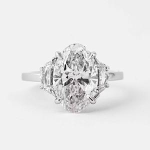 Anillo de Compromiso de Diseño Exclusivo en Oro Blanco de 14K con Diamante Cultivado en Laboratorio de Corte Brillante, Certificado IGI, 4g 5.00ct F VS2 Premium, Atemporal - Product Image 1