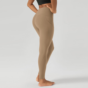 Legging de sport taille mi-haute en coton bambou ultra doux, extensible, respirant et tricoté, pour fitness et entraînement en extérieur, effet push-up - Product Image 5