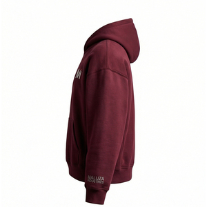 Sudadera con Capucha de Invierno Premium Negra, con Bordado Térmico e Impresión Digital, de Poliéster/Algodón, Estilo Urbano, por Maluza Industries - Product Image 4