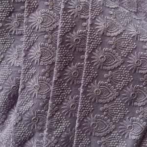 Luxury Sequin Embroidery Lace Fabric Floral Beaded Mesh Fabric African Wedding Party Dress Material - Product Image 3