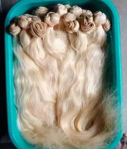 613 Virgin <b>Top</b> Grade Indian Temple Blonde Body Wave Single Weft Hair Extension - Product Image 3