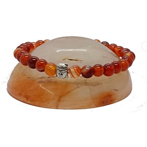 High quality Red Carnelian Crystal Gemstone Buddha Bead Bracelet Fashion Charm Jewelry for Men Women for Energy Meditation - Product Image 3