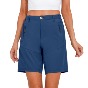 Shorts de bain décontractés sublimés en polyester souple pour femmes et jeunes filles – Shorts élégants et polyvalents à taille haute pour femmes - Product Image 1