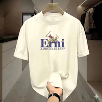 Camisetas de Jersey de Verano 2026 de Marca de Lujo para Hombre y Mujer, Estampado DTF Frontal, Ropa Deportiva Informal de Algodón, Ropa Urbana de Alta Calidad, Cuello Corto