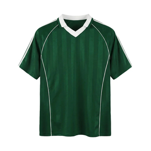 Custom Logo Football Jersey V-Neck Short Sleeve 100% <b>Polyester</b> Breathable Sportswear Manufacturer Bulk Supply - Product Image 6