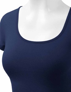 T-shirt court sur mesure pour femme – Décontracté, anti-plis, respirant, confortable, en tissu nylon/coton, anti-boulochage – Nouveauté tendance - Product Image 5