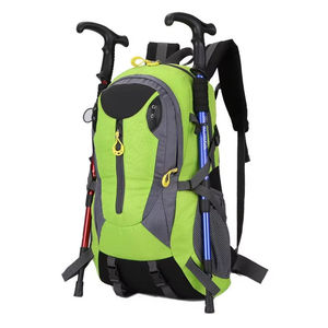 Navy Blue Hiking <b>Backpack</b> Dual Zipper Pulls Water Resistant Outdoor Travel Rucksack Breathable Shoulder Straps - Product Image 2