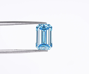 Diamante Cultivado en Laboratorio de 2.00 Quilates, Corte Esmeralda, Azul Intenso, Claridad VS1, Pulido Excelente, Gema CVD Premium, Piedra de Joyería de Lujo - Product Image 2