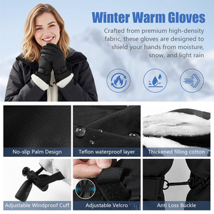 Guantes de Esquí y Snowboard Unisex Más Vendidos, Material de PVC Impermeable, Correa de Muñeca Ajustable, Invierno - Product Image 5
