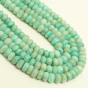 Perles d'Amazonite naturelle lisses de forme ronde, 6 mm à 9 mm, magnifiques perles de pierre précieuse d'Amazonite - Product Image 4