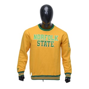 เสื้อสเวตเชิ้ตคอกลม Norfolk State สำหรับผู้ชาย ทรงปกติ สีเหลืองเขียว ผ้าฟลีซ สวมใส่สบายๆ ขายส่ง - Product Image 1