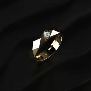 Gorgeous Gold Diamond Wedding Band <b>Ring</b> Available For Men Engagement <b>Ring</b> Buy Direct From <b>Indian</b> Trusted Supplier - Product Image 3