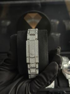 Reloj de Pulsera de Acero Inoxidable con Diamantes de Imitación Moissanite, Estilo Hip Hop, Movimiento Automático, para Hombre - Product Image 4