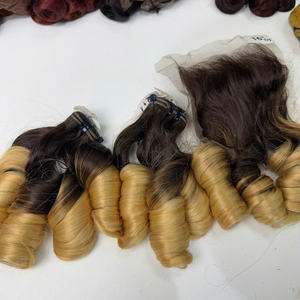 Extensions bouclées rebondissantes pour la confection de perruques avec closure, qualité de cheveux vietnamiens super double drawn, très vendues, cheveux humains - Product Image 6