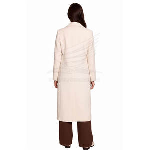 Abrigo Largo Clásico de Invierno para Mujer, Estilo Informal, de Lona y Lana, Transpirable, de Alta Calidad, para Uso Diario - Product Image 3