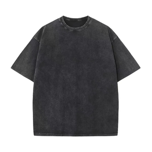 T-shirt unisexe personnalisé de haute qualité, coupe ample, épais, uni, 100% coton French Terry, épaules tombantes, surdimensionné, respirant, écologique - Product Image 1
