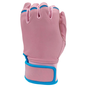 Custom Pink Blue Genuine Leather Batting Gloves Non-Slip Grip Shock Absorption Youth Adult Softball <b>Baseball</b> Gloves - Product Image 5