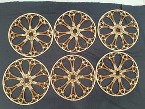 Luxury Scalloped Rattan Placemats Handmade Woven Wicker Charger Plates Circular Pattern Ninh Binh for Wedding Party Dining Table - Product Image 5