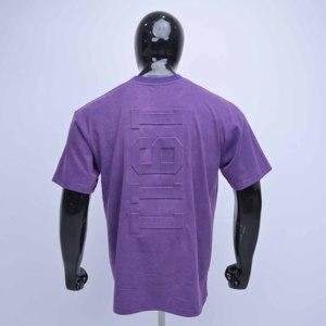 T-shirt Homme Premium en Coton Pima Biologique Blanc, Coupe Oversize, avec Motif 3D Gaufré Personnalisé – Qualité Supérieure - Product Image 5