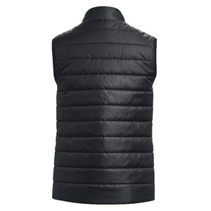 Chaleco Acolchado Ligero para Mujer con Cuello Alto y Cremallera, Estilo Deportivo Casual Europeo Americano, Chaleco Tejido Cálido Negro para Exportación - Product Image 3