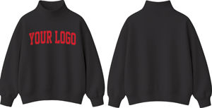 Sudadera de cuello alto para hombre, mezcla de algodón, tacto suave, comodidad para el día a día - Product Image 1