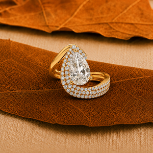Anillo de Compromiso de Diamante Cultivado en Laboratorio con Corte de Pera de 2 Quilates para Mujer, Oro Amarillo Sólido de 14K, Certificado IGI, Joyas de Lujo para Regalo de Boda - Product Image 6