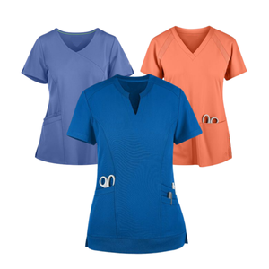 Uniforme de enfermera amarillo de diseño personalizado de alta calidad SaoMai, uniforme médico para mujer, Top OEM/ODM, uniformes de hospital - Product Image 2