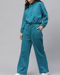 Conjunto Deportivo de Mujer con Capucha, Manga Larga, Color Sólido, Casual, Transpirable, Holgado, con Bolsillos Laterales - Product Image 4
