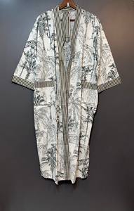 Bata Kimono de Algodón Suave con Estampado de Dibujos Animados para Mujer, Camisón de Verano Hecho a Mano ODM con Cuello en V y Cintura Elástica, Largo Completo - Product Image 3