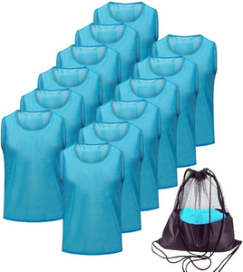 Custom 100% Polyester Reversible Short Sleeve Printed Breathable Lightweight <b>Training</b> Vests Soccer Sport <b>Bibs</b> - Product Image 5