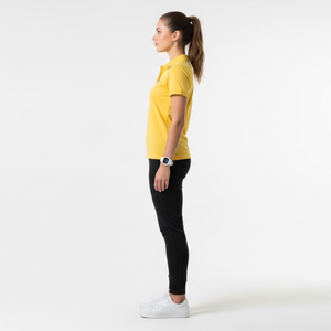 Polo pour femmes de bonne qualité, nouvelle collection, taille plus, manches courtes, rose clair, polo de badminton pour femmes, vente en gros de polos et t-shirts - Product Image 3