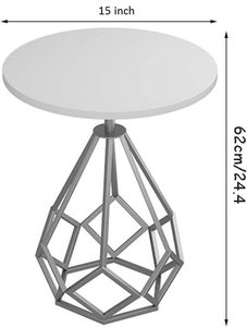 LINEA METAL FRAME <b>SIDE</b> <b>TABLE</b> WITH <b>MARBLE</b> <b>TOP</b> GOLD AND BLK Home Decor Handmade India Artisan Crafted Furniture Living Room Export - Product Image 4