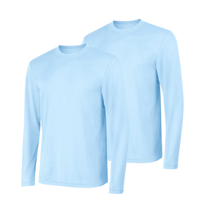 Men's <b>Long</b> Sleeve O-Neck <b>T</b>-<b>Shirt</b> Solid Color Quick Dry Knitted Polyester Casual Fit Regular <b>Length</b> - Product Image 4