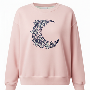 Women Winter Long Printed Oversized Sweatshirt Premium Heavy French Terry Mock Neck Relaxed <b>Drop</b> Shoulder Casual Streetwear - Product Image 1