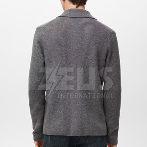 High Quality Soft Knit <b>Long</b> Sleeve Button Up <b>Men</b> <b>Cardigan</b> Plain Color V Neck Regular Fit Lightweight Sweater <b>For</b> Winter Season - Product Image 3