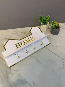 Creative House Shape Black And White <b>Key</b> Holder <b>Hook</b> Perfect For Rental Home Friendly <b>Wall</b> Decor With Utility Purpose From India - Product Image 6