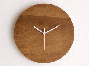 Mid Century Modern Sunburst Wooden Wall <b>Clock</b> Quartz Analog Cutout Design with Minimalist round wooden wall <b>clock</b> Silent quartz - Product Image 5