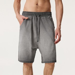 OEM Retro Gym Training Shorts Cotton Elastic <b>Waist</b> Athletic Shorts for Streetwear Brands - Product Image 2