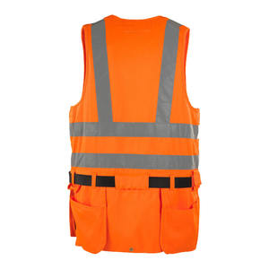 Gilet de travail multi-poches avec logo personnalisé, gilet de sécurité réfléchissant en polyester, uniforme pour le personnel des supermarchés, entrepôts, gilets pour les bénévoles - Product Image 6