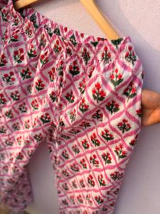 Conjunto de Pijama de Algodón con Estampado de Bloques para Mujer, Ropa de Dormir y de Estar por Casa con Bolsa a Juego, Suave y Transpirable, Ropa de Dormir de Verano al por Mayor - Product Image 4
