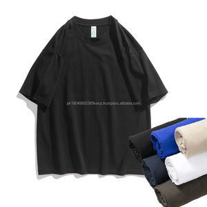 260gsm Heavy Weight 100% Cotton T-<b>shirt</b> Drop Shoulder Breathable Casual Sports Wear for Unisex Oversized Fit Dyed Blank Design - Product Image 3