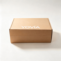 Caja de Envío de Cartón Corrugado Kraft con Tira de Apertura Fácil para Empaque de Ropa, Caja de Cartón Ecológica