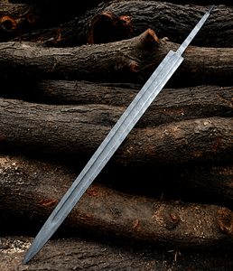 Espada Vikinga de Damasco Hecha a Mano con Hoja de Espiga Completa de 34.50 Pulgadas – Hoja de Colección Medieval Vikinga - Product Image 4