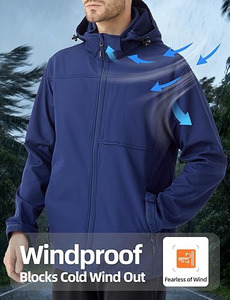 Chaqueta Softshell Admiral Navy para Hombre – Chaqueta Náutica Premium Resistente al Agua con Capucha Antitormenta Extraíble - Product Image 5