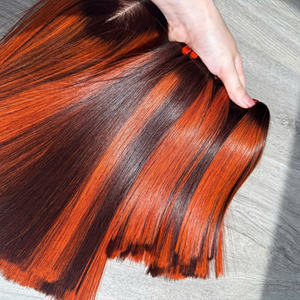Piano Brun Orange Couleur Vietnamien Prix Humain Extensions de Cheveux Perruque Naturelle Droite Cheveux Os Droite - Product Image 6