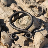 Fer forgé personnalisé, forgeron, Viking, nordique, croix de traîne, pendentif, bijoux, fer, acier, histoire, païen, collier