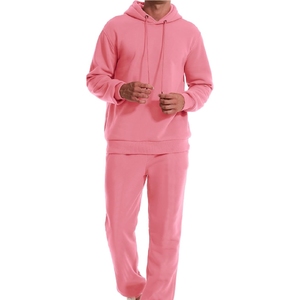 Conjunto de Sudadera con Capucha y Pantalones Deportivos Unisex Extra Grandes, Lisos, de Algodón 100%, para Hombre - Product Image 1