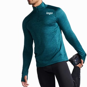 Camisetas de Gimnasio para Hombre de Manga Larga con Cierre de Cremallera, Diseño Nuevo, Secado Rápido, Corte Ajustado, Orificios para Pulgares y Tira Reflectante - Product Image 3
