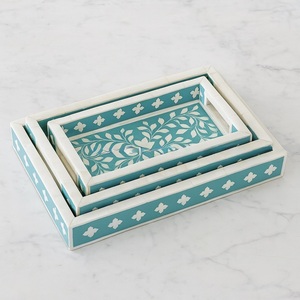 Plateau Feng Shui de Luxe Fait Main Écologique avec Incrustations en Os – Design Décoratif Élégant, Qualité Supérieure pour la Maison et la Cuisine (Idéal pour Servir) - Product Image 2