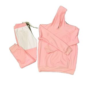 Two-Piece Solid Print Anime Hooded <b>Jogger</b> Tracksuits Set of Two Long Breathable Sleeves - Product Image 5